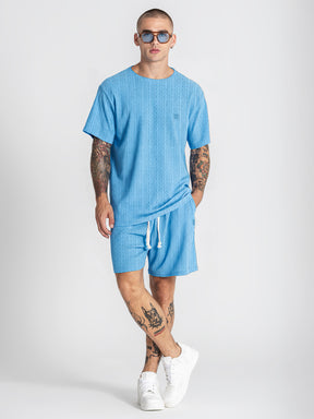 t-shirts / Light Blue Texture Tee