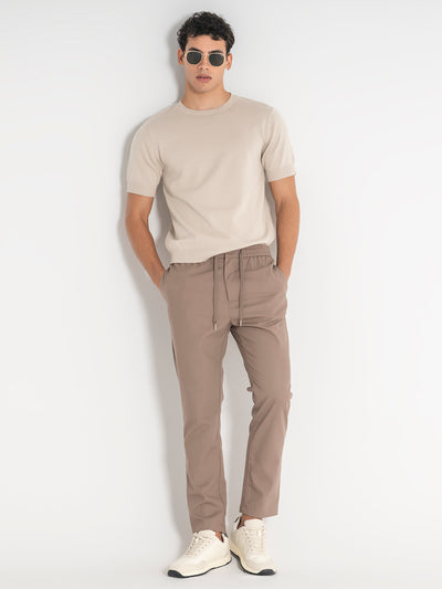 t-shirts / Beige Essential Knit Tee