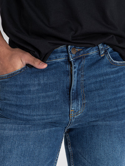 jeans / Dark Blue Core Ripped Slim Fit Jeans