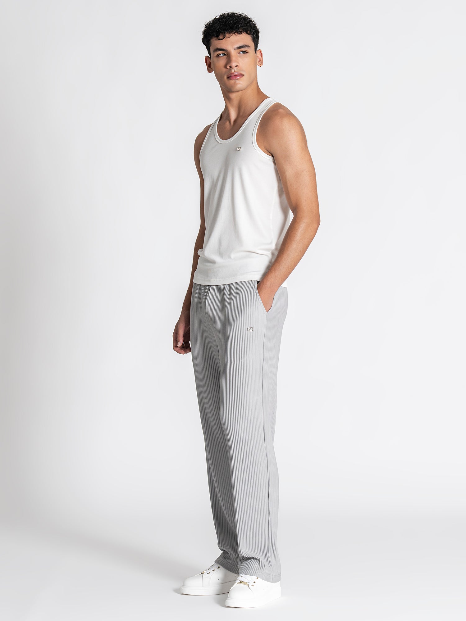 tank tops / White Essence Ribbed Tanktop