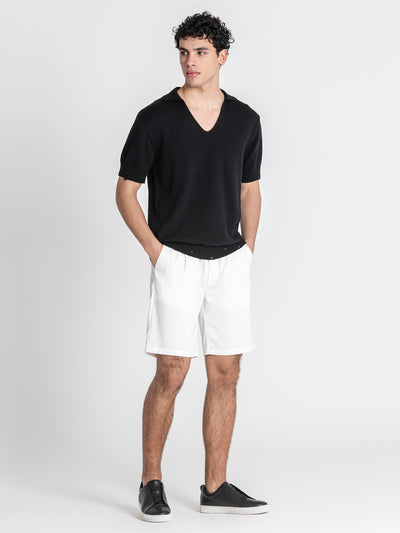 polos / Black Ripped Knit Polo
