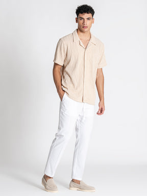 shirts / Beige Diamond Shirt