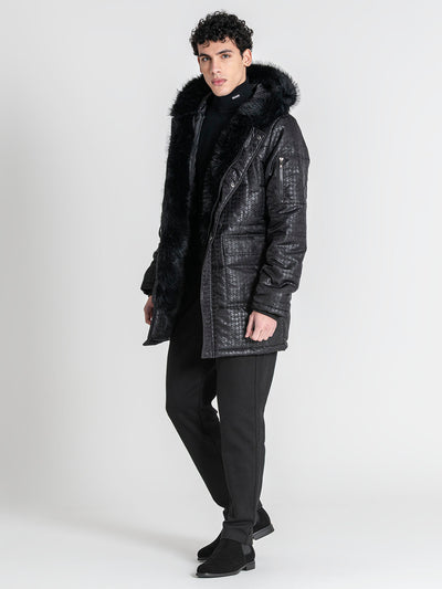 overcoats / Black GK Houndstooth Coat