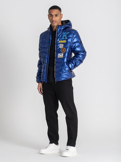 jackets / Blue Collage Hoodie Jacket