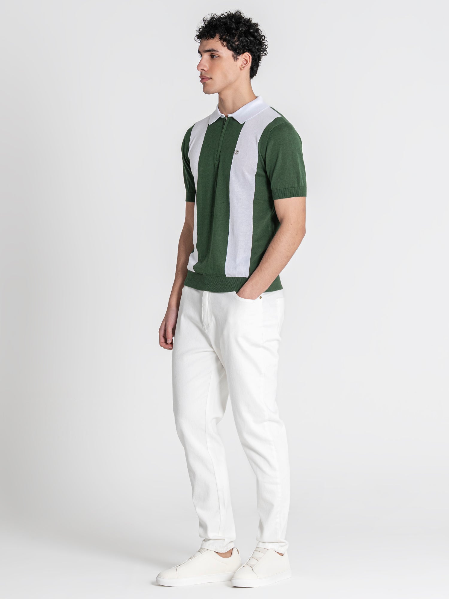polos / Green Column Knit Polo