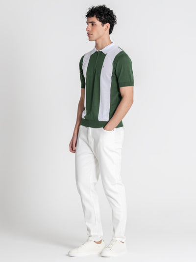 polos / Green Column Knit Polo