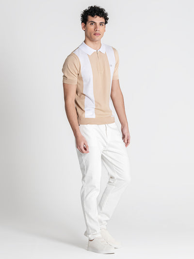 polos / Camel Column Knit Polo