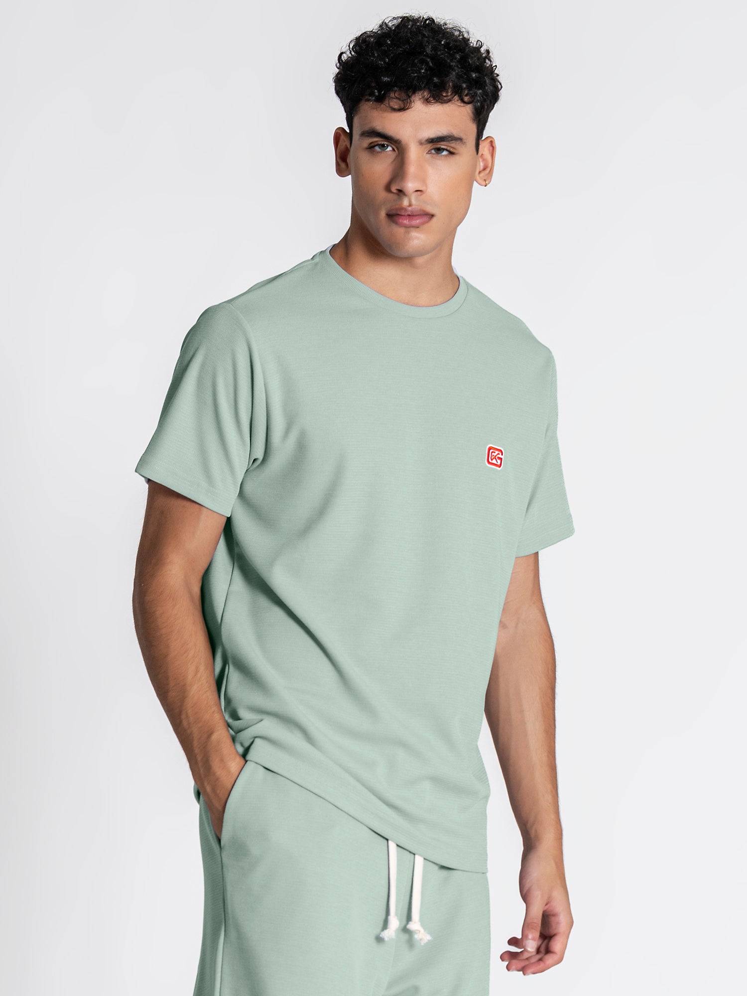 t-shirts / Blue Grid Set