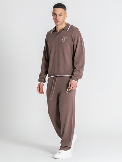 polos / Brown G Knit Sweater Polo