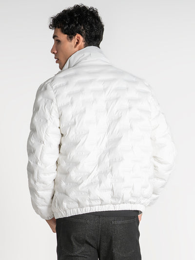 jackets / White Code Puffer Jacket