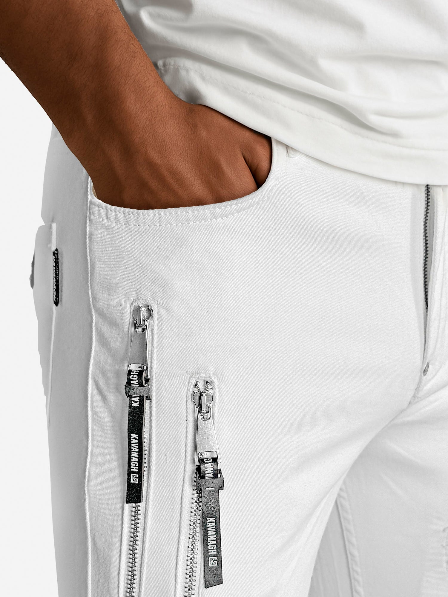 jeans / White Motor Slim Fit Jeans