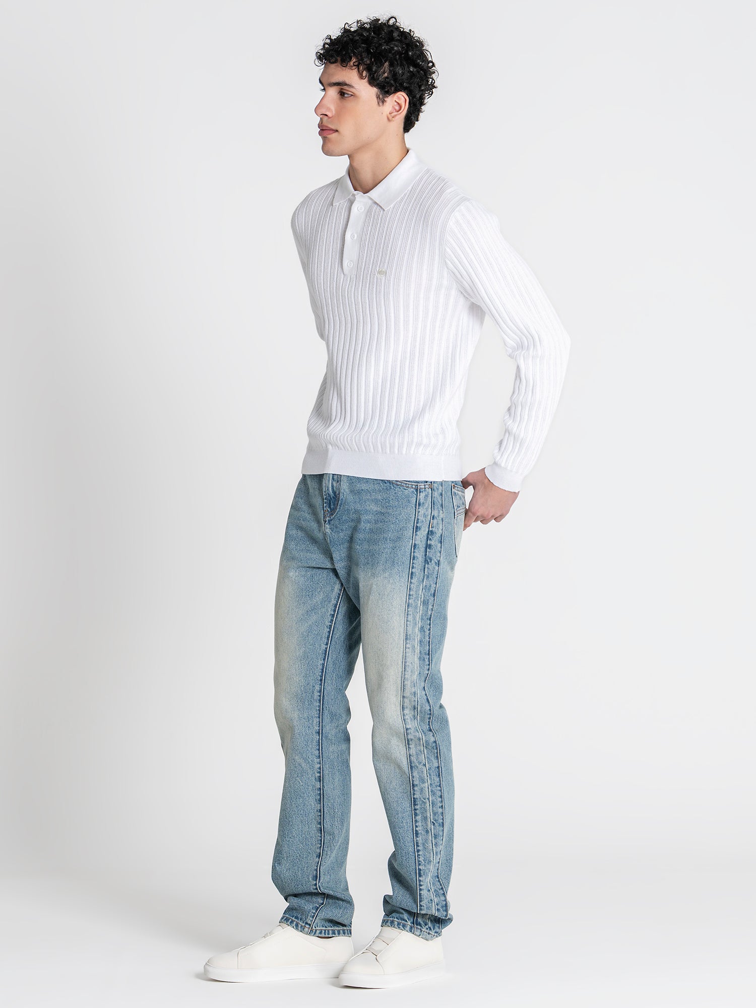 polos / White Essential Knit Polo