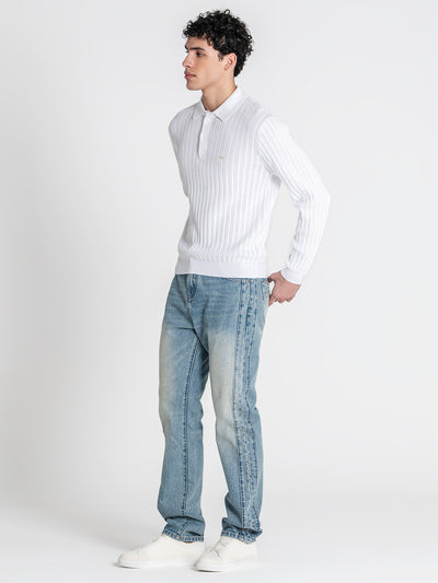 polos / White Essential Knit Polo