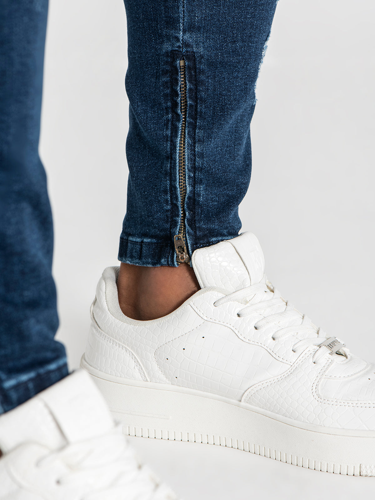 jeans / Dark Blue Zipper Jeans