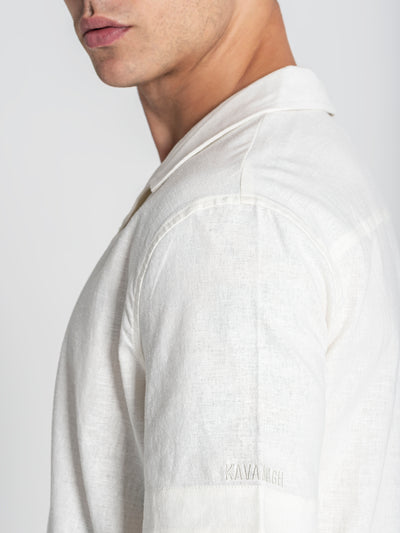 shirts / White Nature Linen Shirt