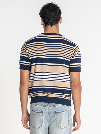 t-shirts / Blue Retro Knit Tee