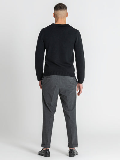 polos / Black Soft Knit Polo