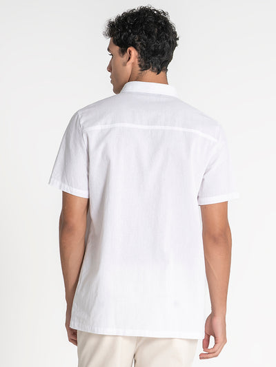 shirts / White GG Linen Shirt