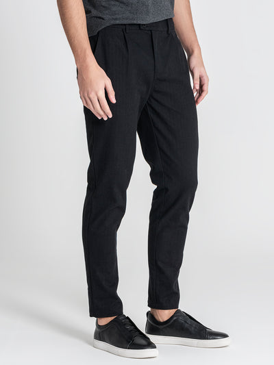 pants / Black Pleated Chino Pants