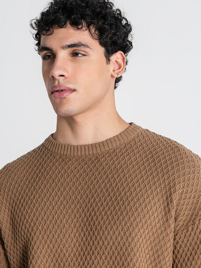 sweats / Taupe Hexa Knit Sweater
