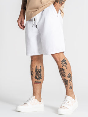 shorts / White GK Elastic Waist Shorts