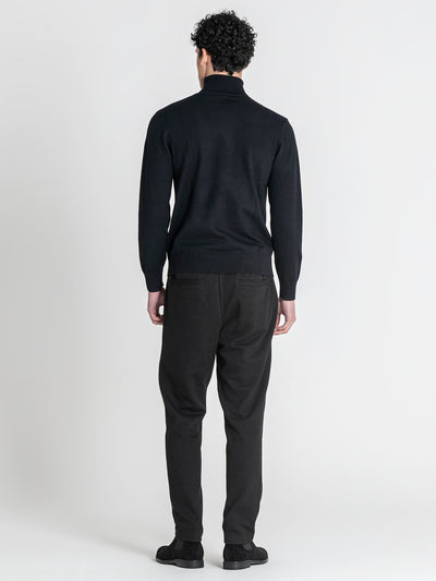 sweats / Black Soft Knit Turtleneck