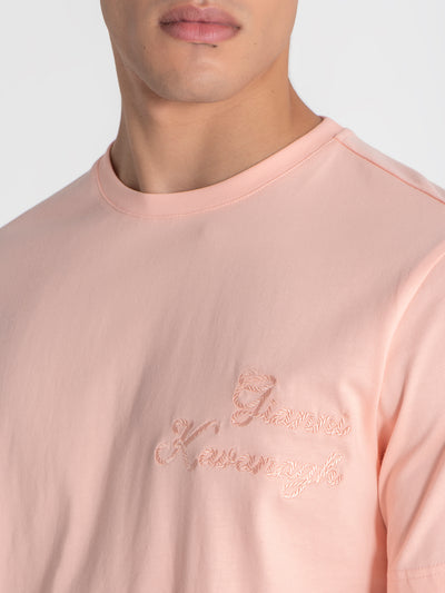 t-shirts / Pink Handwritten Tee