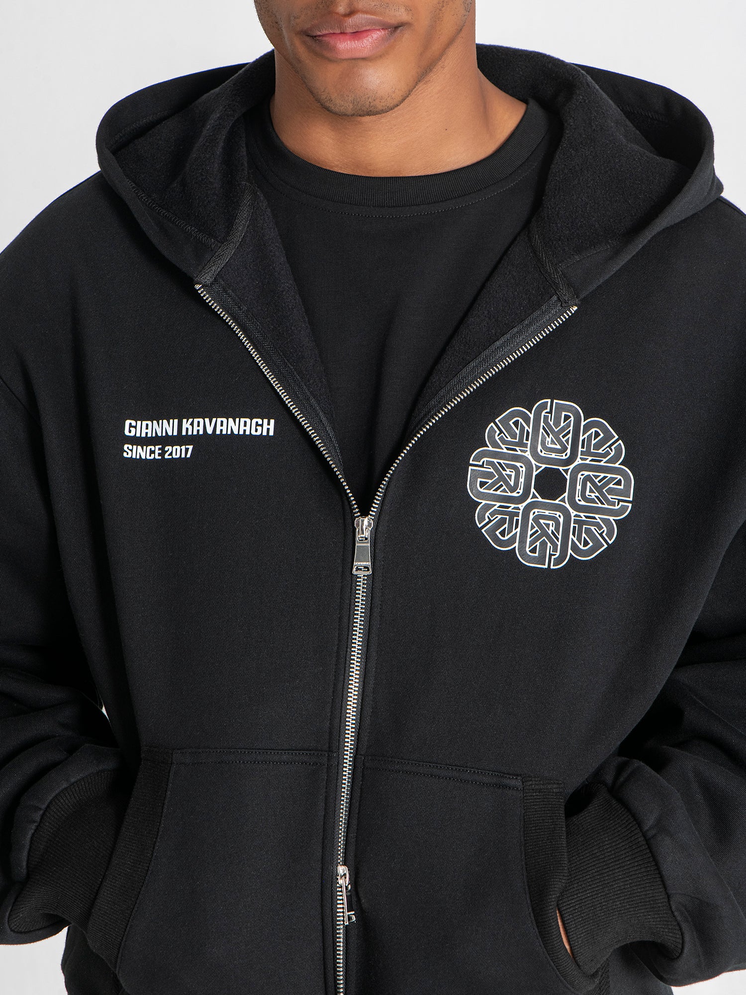 zip jackets / Black Structure Jacket