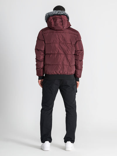 puffers / Burgundy Utility Puffer Jacket