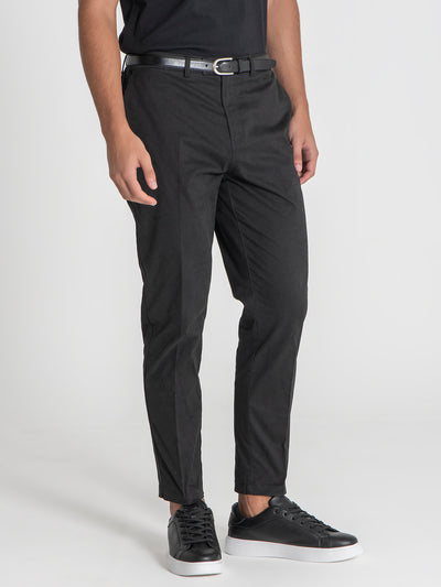 pants / Black Elastic Chino Chino Pants