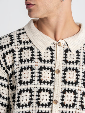 shirts / Beige Nature Knit Shirt