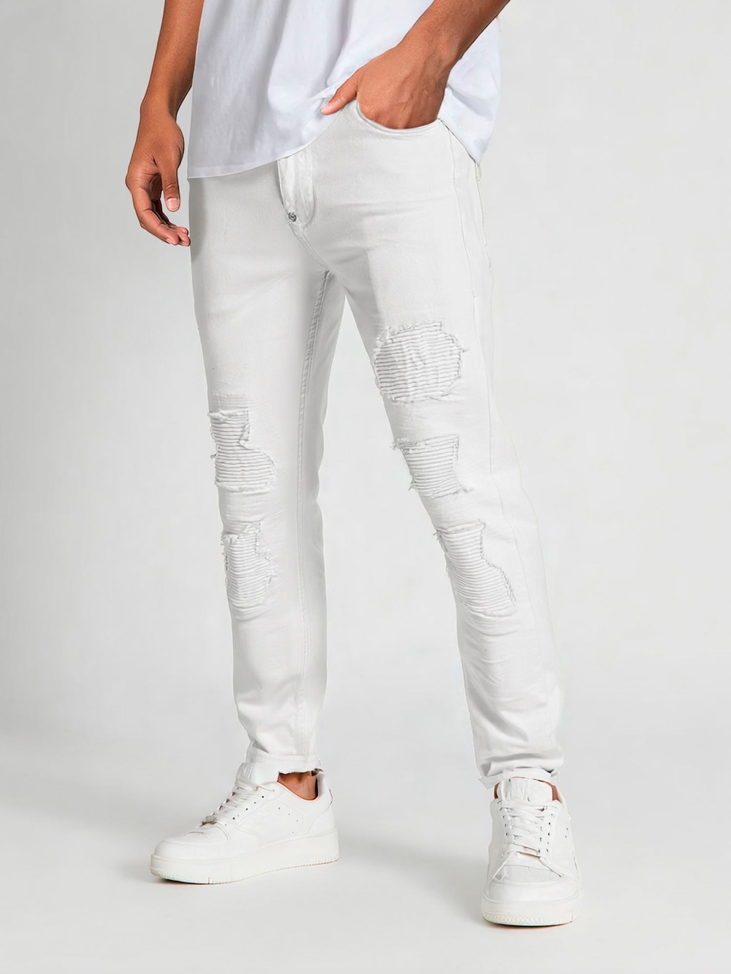 jeans / White Motor Slim Fit Jeans