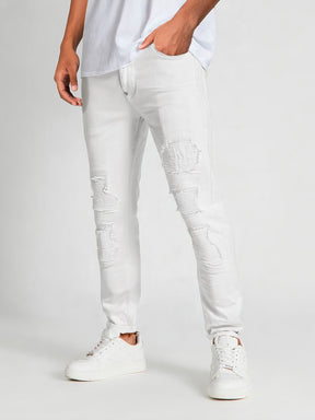 jeans / White Motor Slim Fit Jeans
