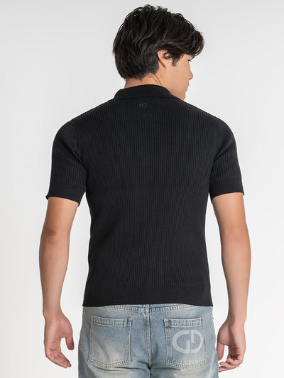 polos / Black Essential Knit Polo