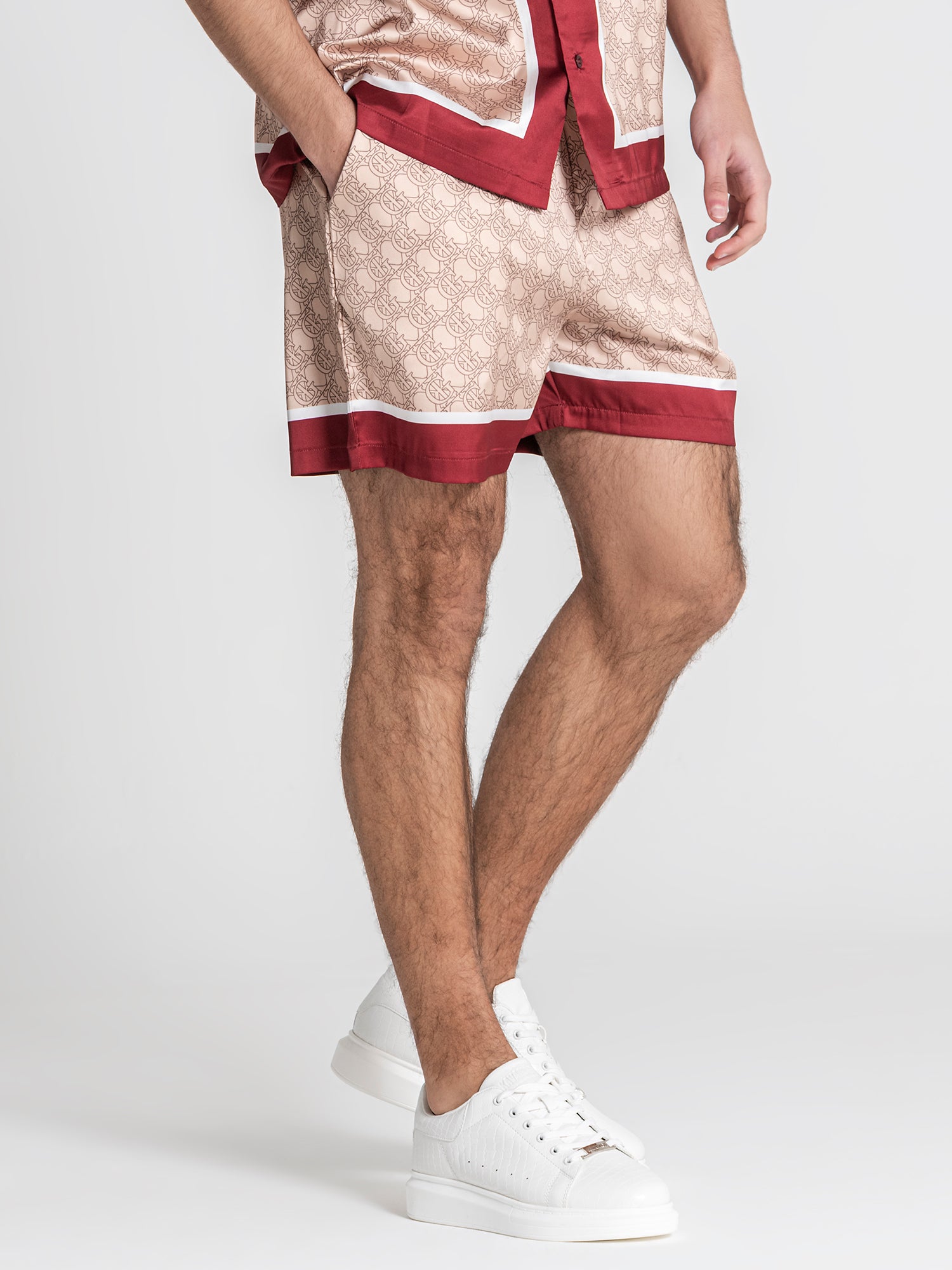 shorts / Beige Insignia Satin Shorts