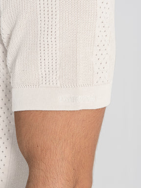 shirts / White Breathe Knit Shirt