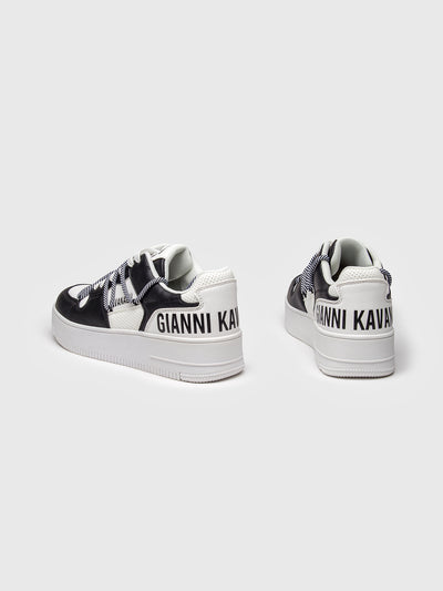 sneakers / Black Wrapped Striped Sneakers