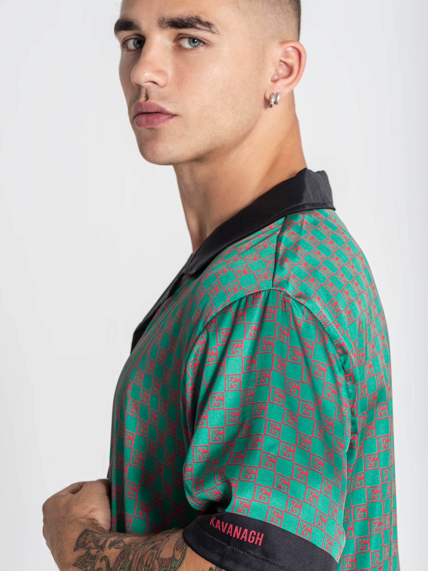 shirts / Green GK Mania Satin Shirt