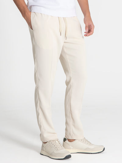 pants / Beige Drawstring Pants