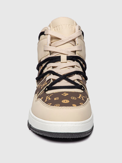 sneakers / Brown Logomania High Sneakers