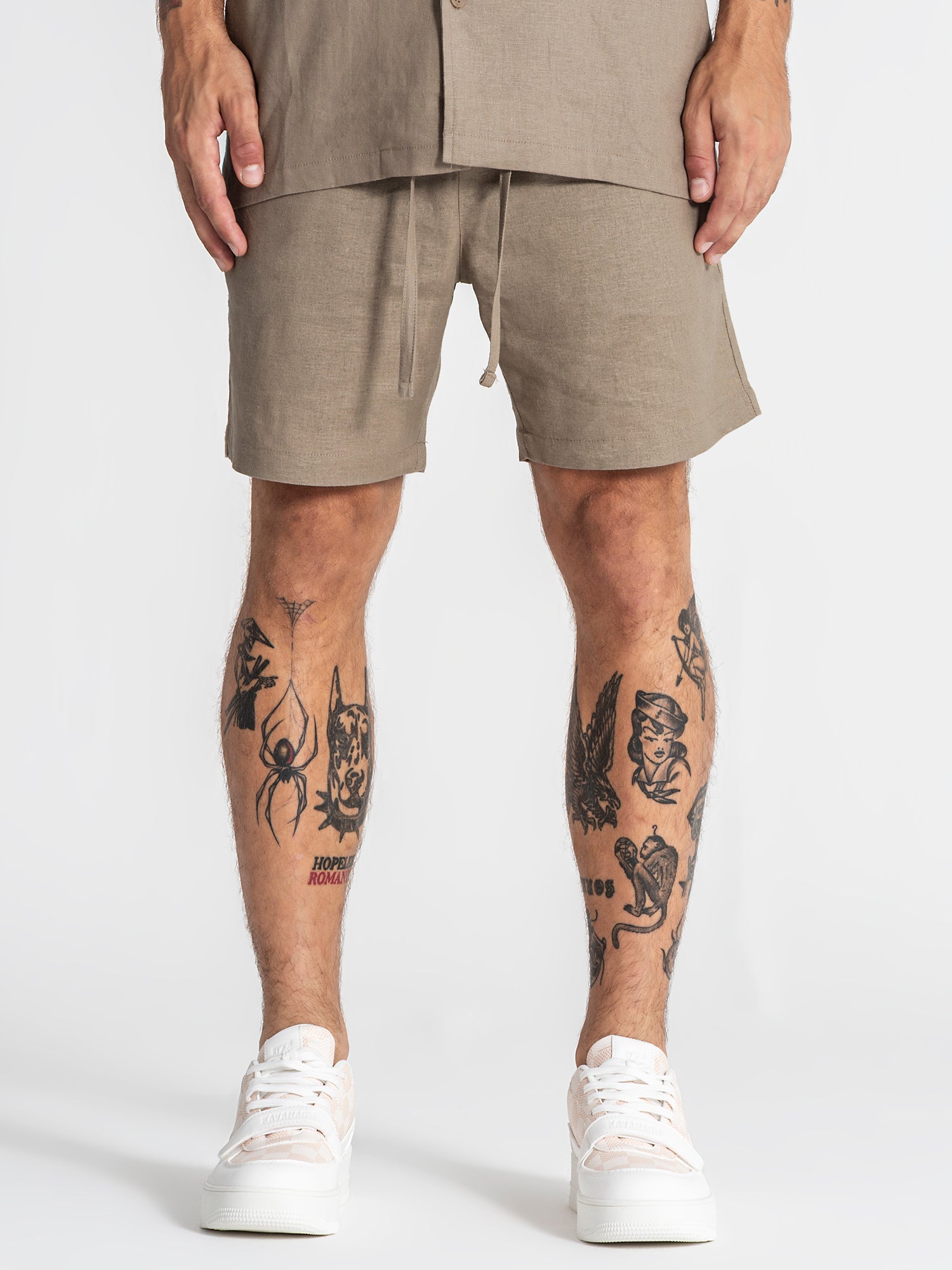 shorts / Taupe Nature Linen Shorts