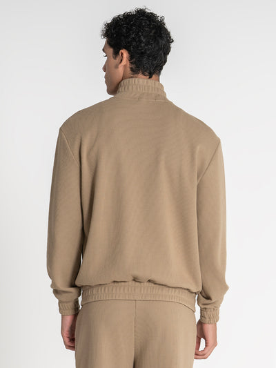 zip jackets / Taupe Amber Zip Jacket