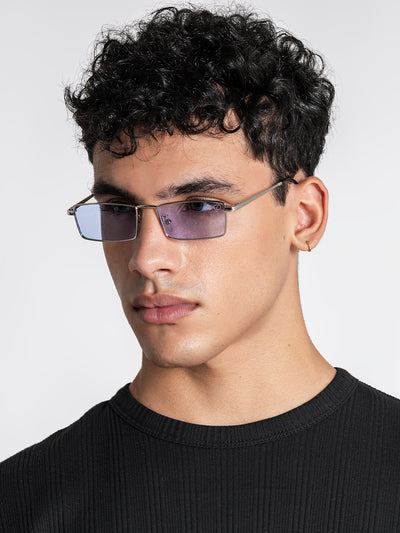 sunglasses / Blue Rectangle Sunglasses