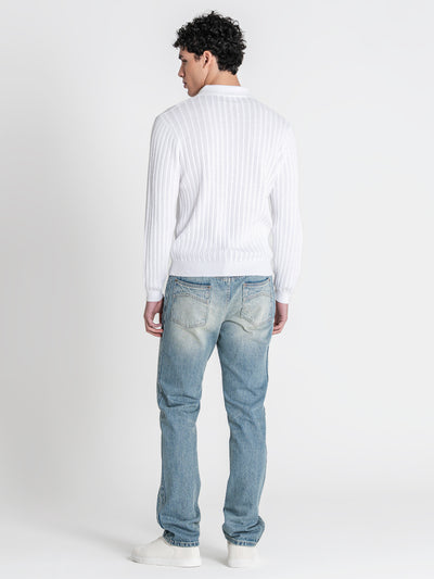 polos / White Essential Knit Polo
