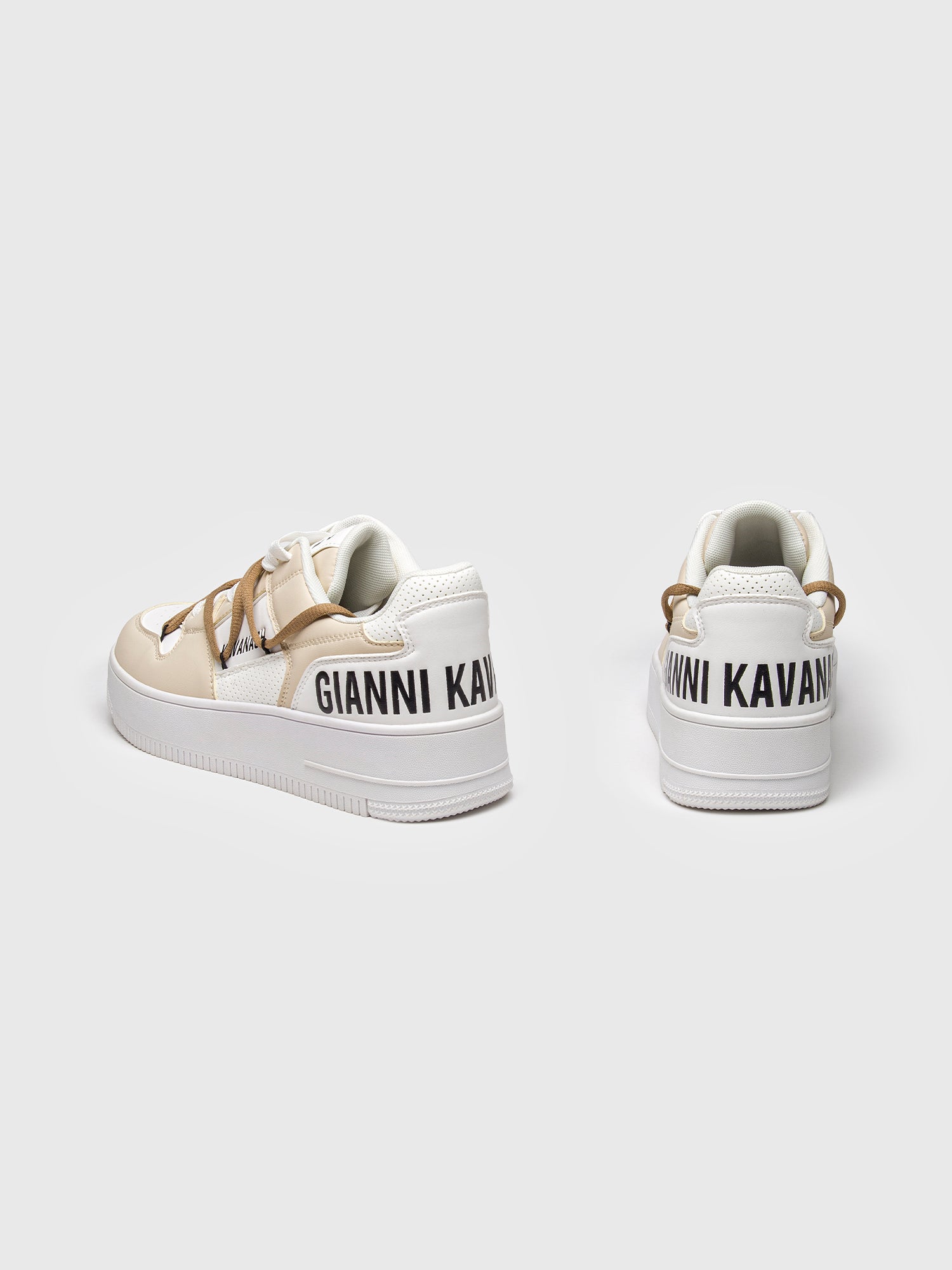 sneakers / Beige Wrapped Sneakers