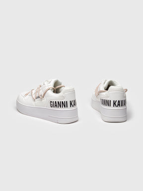 sneakers / White Wrapped Natural Sneakers