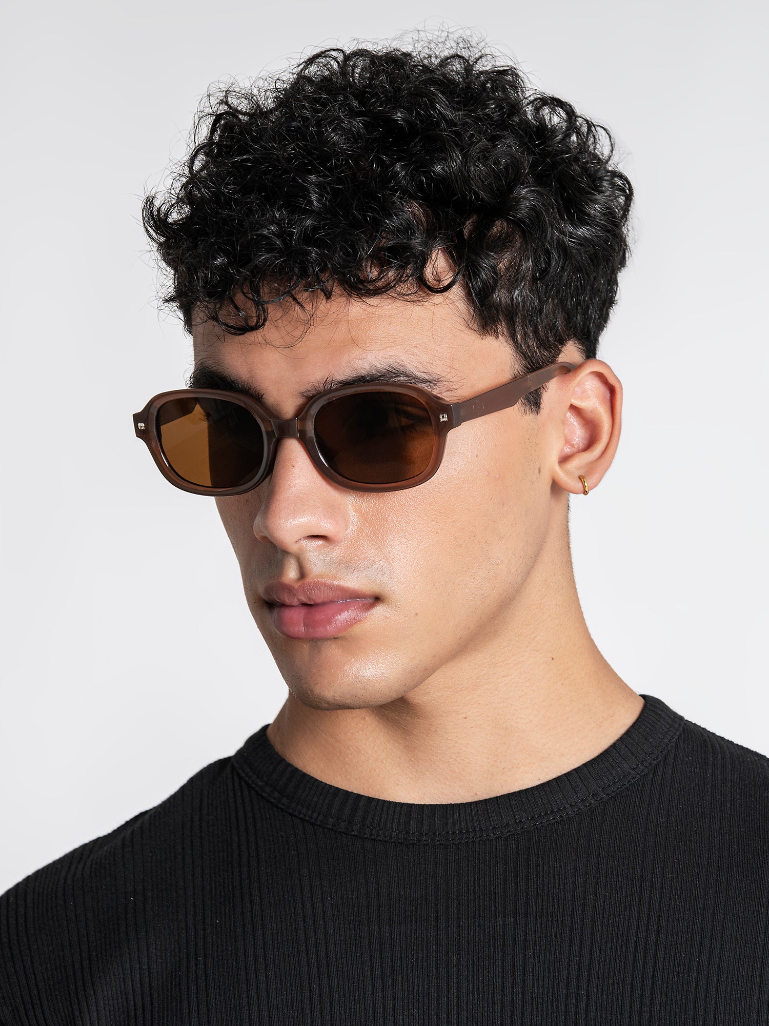 sunglasses / Brown Oval Sunglasses