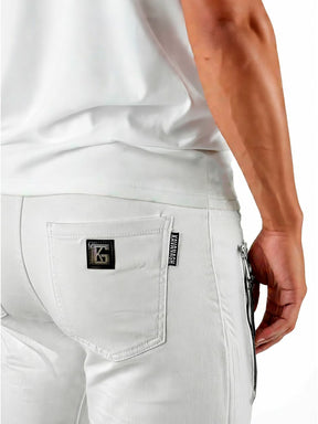 jeans / White Motor Slim Fit Jeans