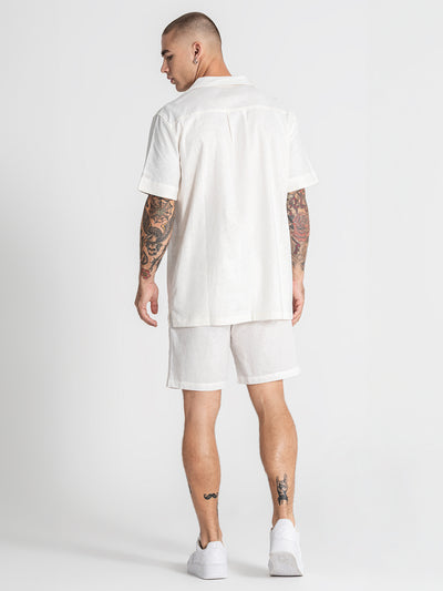 shirts / White Nature Linen Shirt