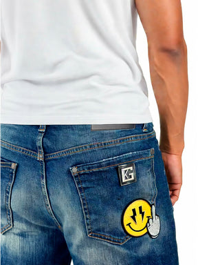 jeans / Dark Blue Smile Slim Fit Jeans